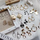 Женские металлические серьги-подвески с изображением лица, креативные длинные висячие украшения в вечерние ле для девушек