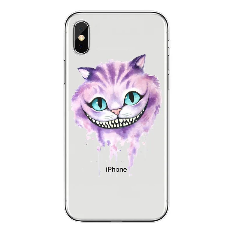 Алиса в стране чудес чехол для iPhone 6 s Чеширская кошка из мягкого силикона X 5 S XS Max 6s