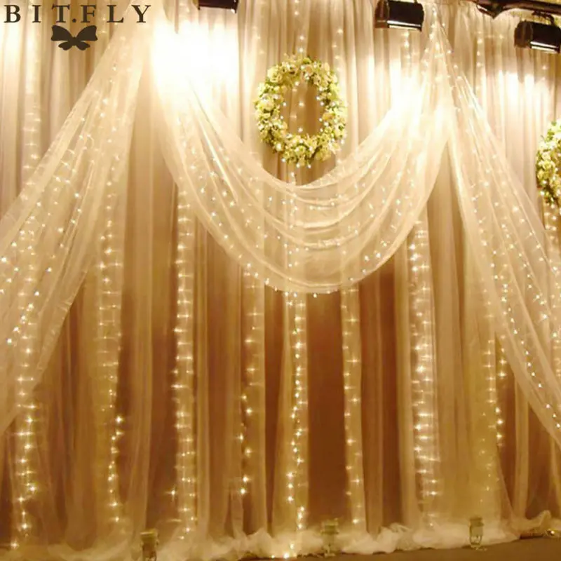 Водонепроницаемая Рождественская светодиодная гирлянда сосулька 6 м x 3 600