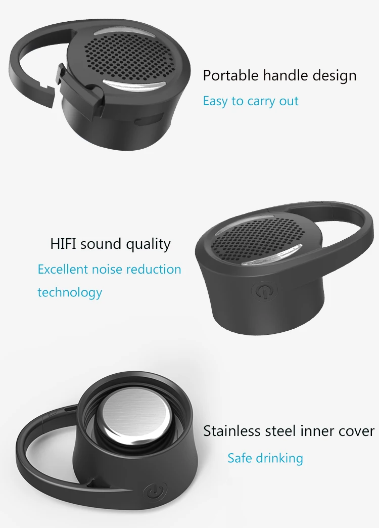 Bluego bluetooth динамик Спортивная музыка тритан бутылка для воды ЕС сертифицированный подключение телефона многофункциональный открытый замок бутылка