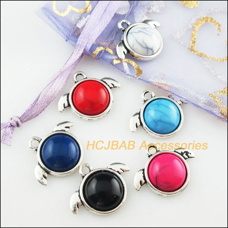 12 новые крылья Ангела Смешанные Подвески из камня Тибетский серебристый цвет