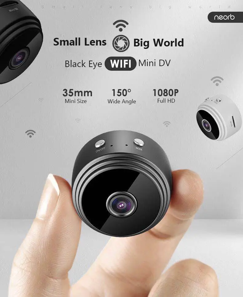 Новейшая W9 1080P Wifi камера мини 150 градусов широкий угол Поддержка ночного видения и