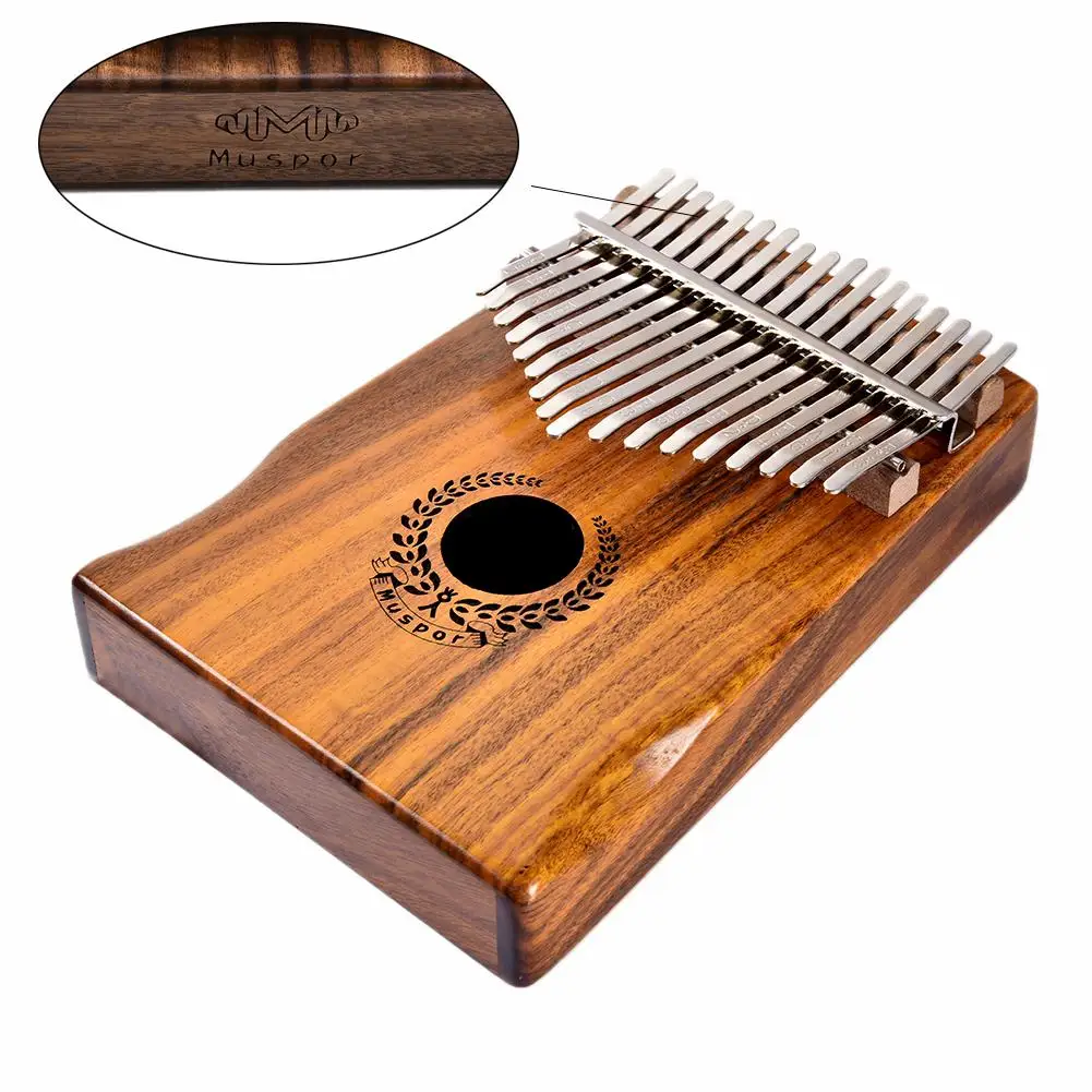Muspor 17 клавиш EQ kalimba Mbira Sanza Acacia кончики пальцев фортепиано Связь Динамик пикап с