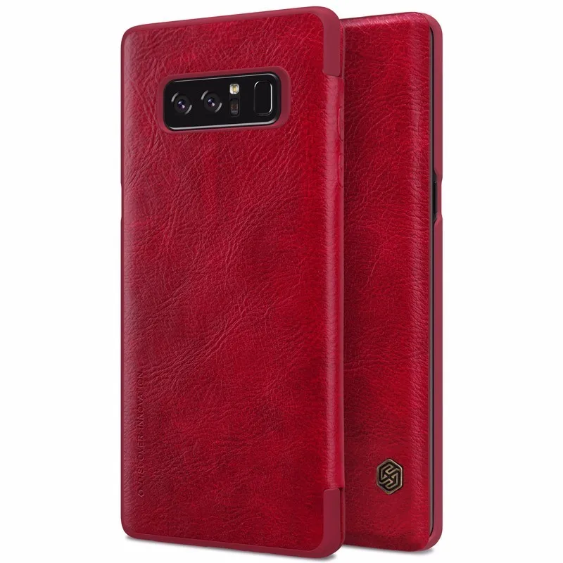 Red Nillkin Флип чехол для Samsung Galaxy Note 8 QIN серии PU кожаный для Samsung Note 8 чехол - Цвет: Red