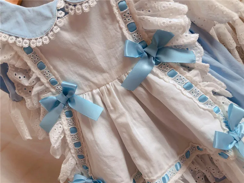 New Arrive Summer Dress Baby Girl Vintag Birthday Party Princess Lace Bow Dresses for 1-5 Girls with Doll Costumes | Детская одежда и