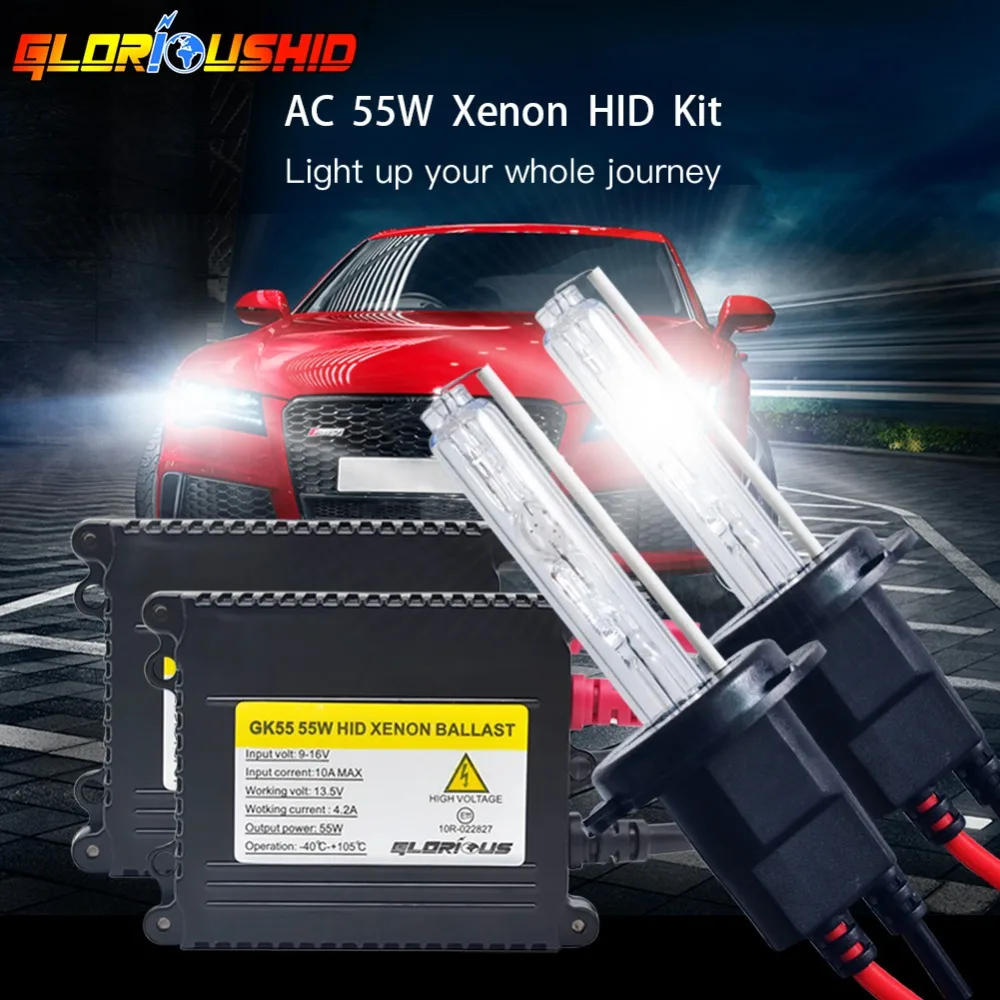 H7 Xenon HID Kit H4 H1 H3 H11 9005 9006 881 D2S AC 55W цифровой металлический Балласт 4300k 5000k 6000k 8000k bi xenon h4