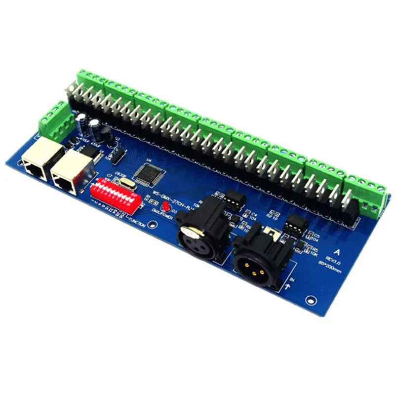 27CH DMX светодиодный контроллер DMX512 для модуля светодиодной ленты DC12 ~ 24V Max 15A|Контролеры RGB| |