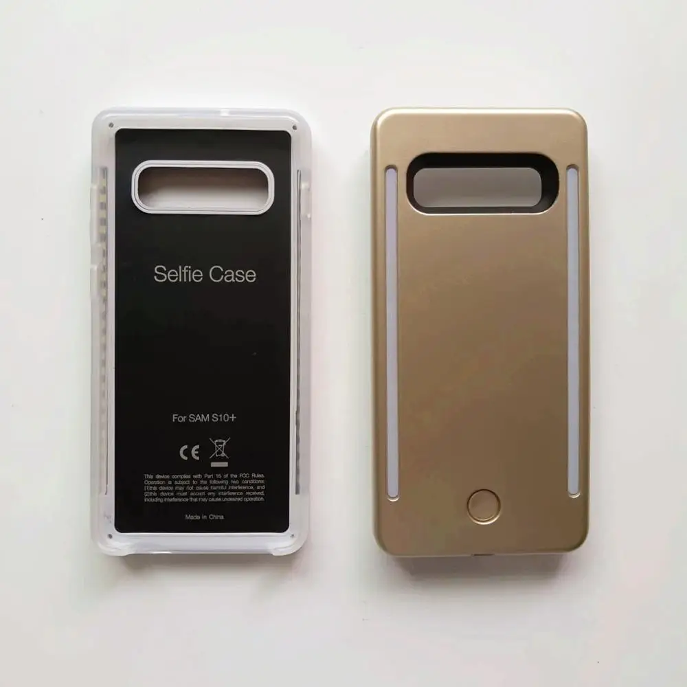 Gold Новое поступление светильник светящийся чехол для телефона для galaxy S10 Plus чехол фото заполняющий светильник артефакт для samsung S9 S8 plus селфи мобильный корпус - Цвет: Gold