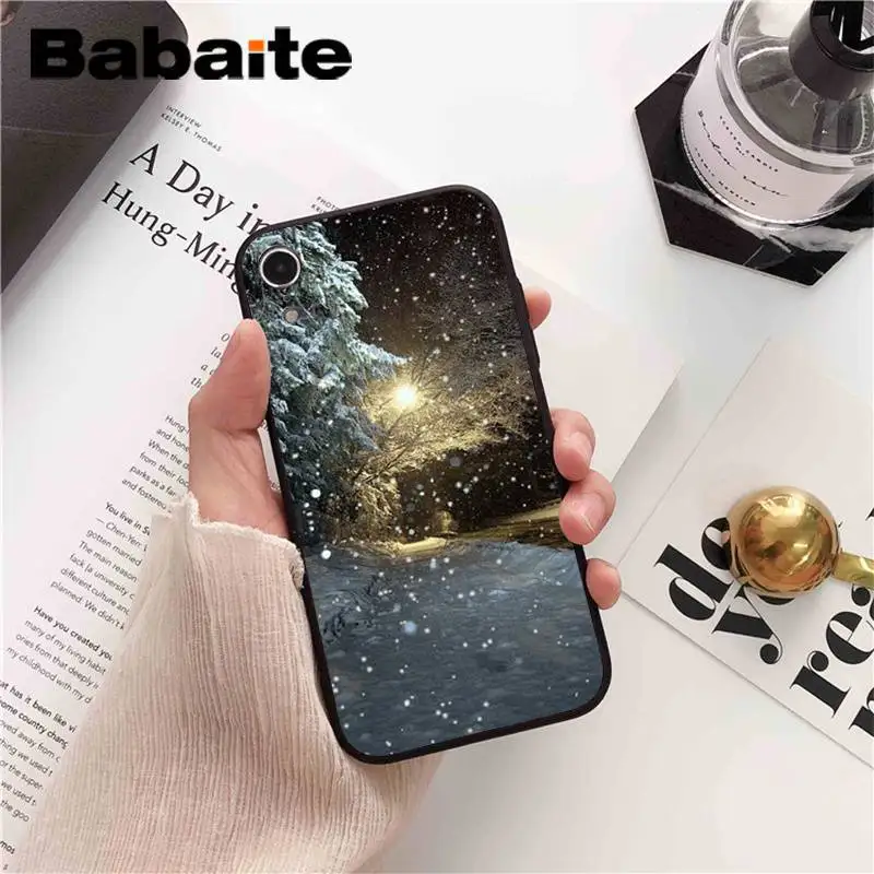 Babaite пейзаж зимний светильник Снег DIY печать PhoneCase для iPhone6S 6plus 7plus 8 8Plus X Xs MAX 5 5S XR 11 11pro 11promax - Цвет: A8