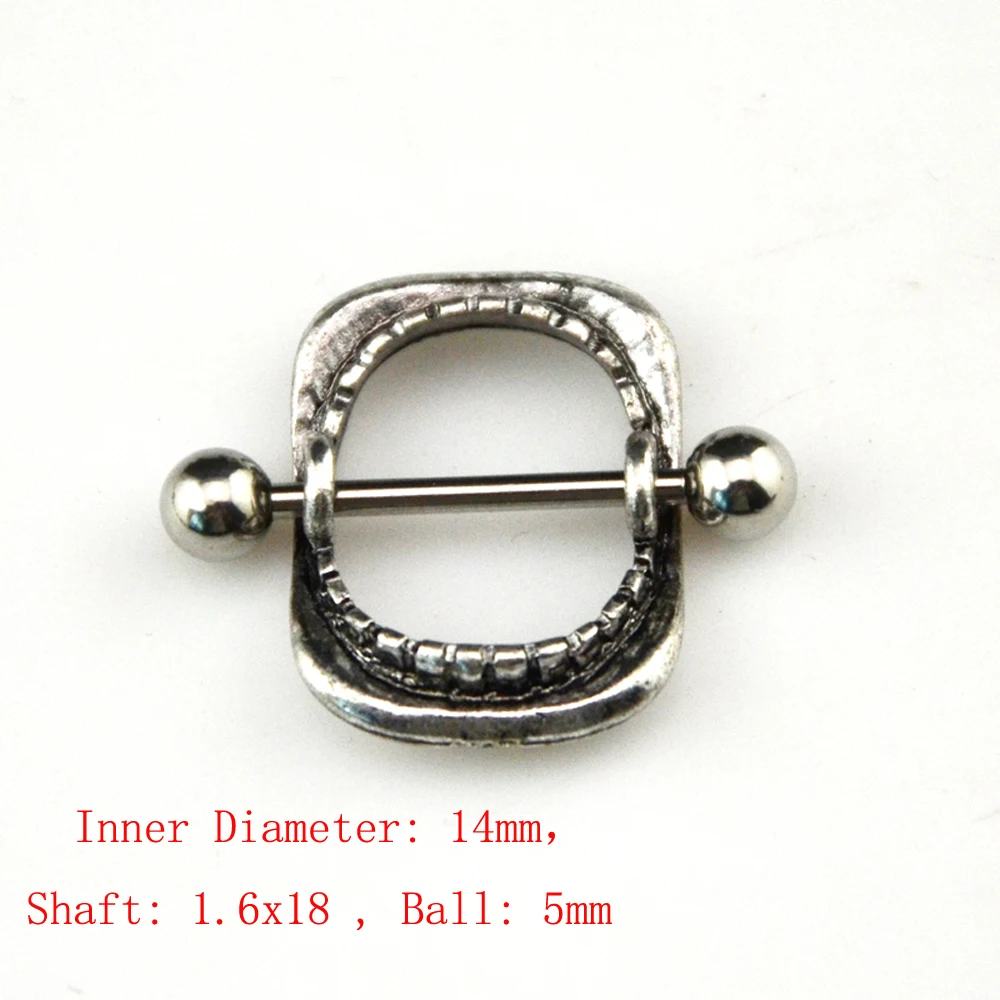 1 шт. череп мандала и т. Д. Разные формы штанга для сосков кольцевой щит пирсинг