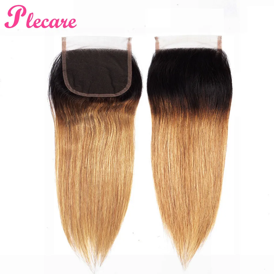 Plecare прямые 4*4 Кружева фронтальное закрытие 1 шт T1B 27 8 20 дюймов перуанские не Реми
