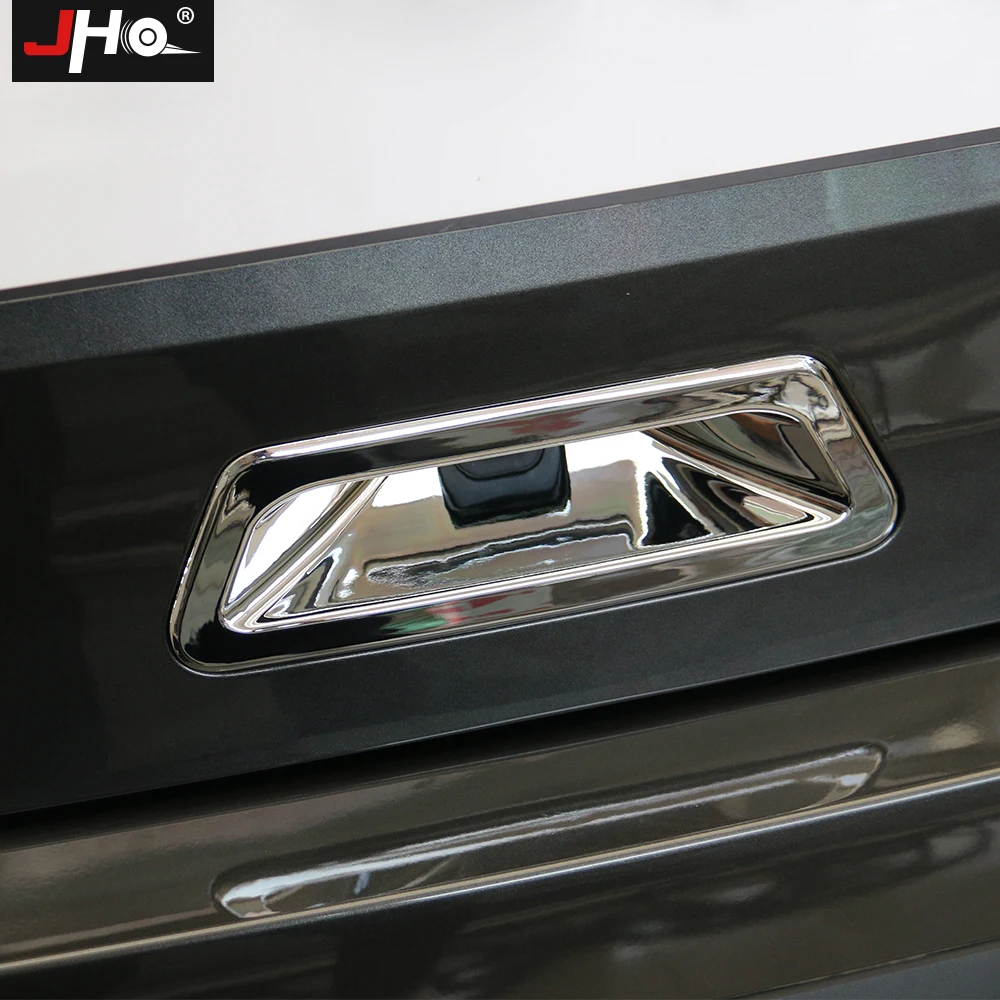 JHO Задняя Крышка багажника ручка Накладка для Ford Explorer 2011- 13 ABS хромированный/чёрный для автомобильного стайлинга аксессуары