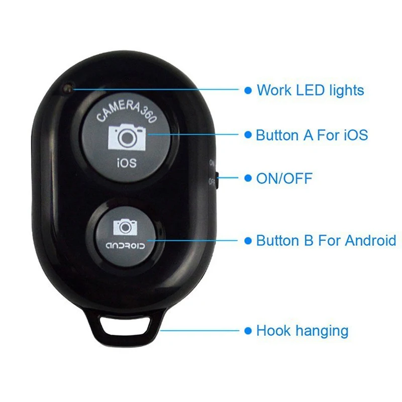 JKING Новый 2in1 беспроводной Bluetooth пульт дистанционного спуска затвора Кнопка