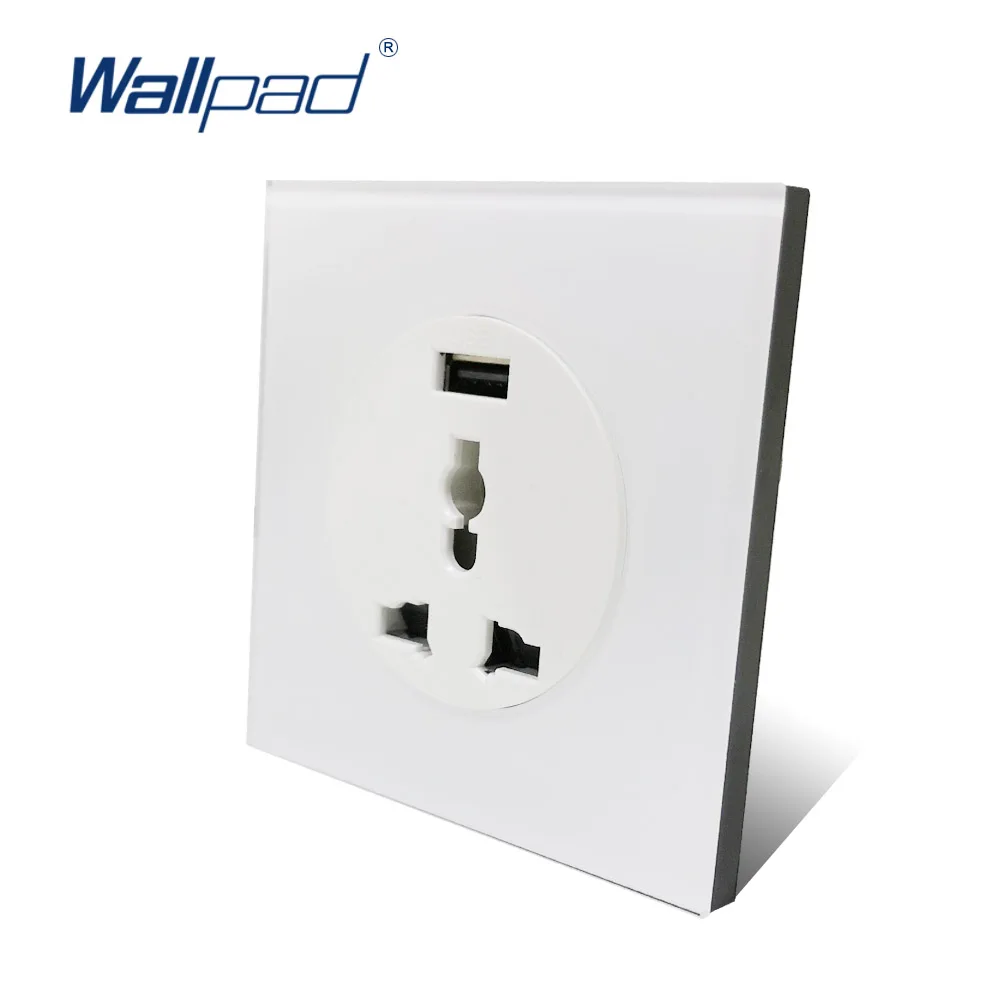 Новое поступление настенная розетка Wallpad с прозрачной стеклянной панелью и