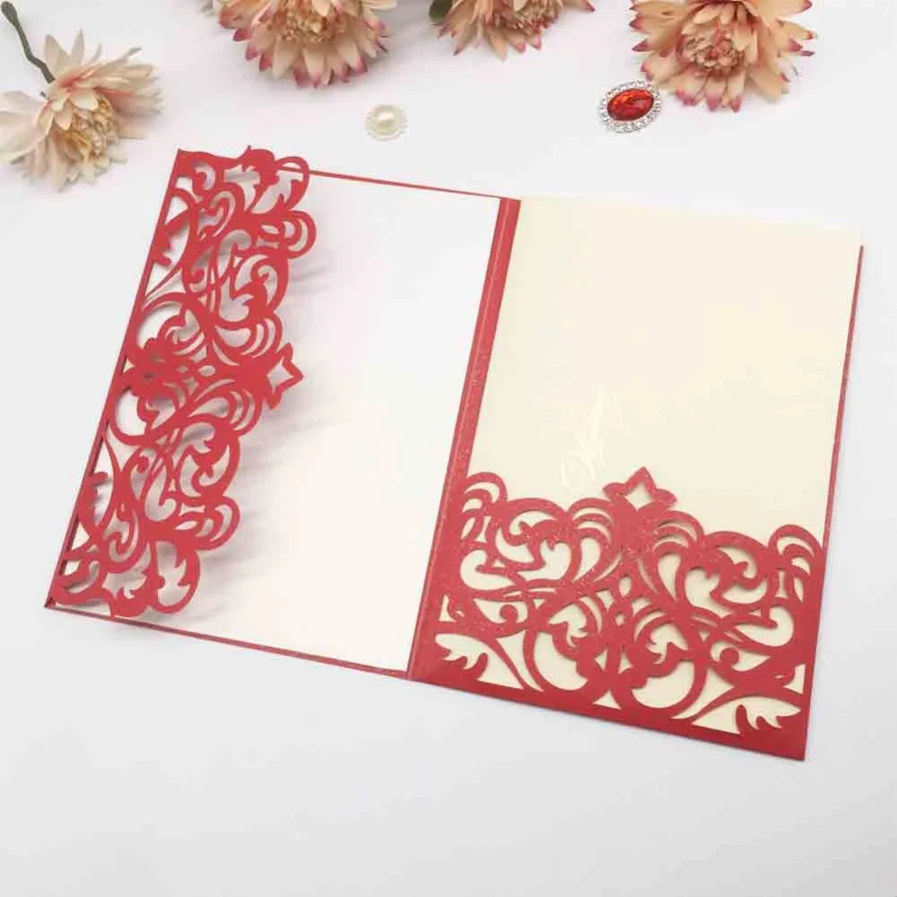 40 шт./лот изящные свадебные приглашения с лазерной резкой на день рождения бизнес