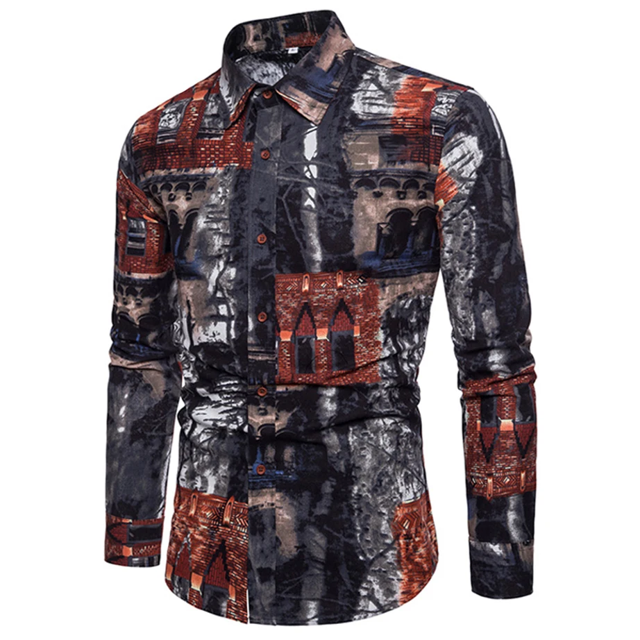Shirt A Комплект в африканском стиле, мужские винтажные Длинные костюмы,, гавайская уличная мода харадзюку, панк-рок, спортивный костюм, 5XL размера плюс, наборы - Цвет: Shirt A