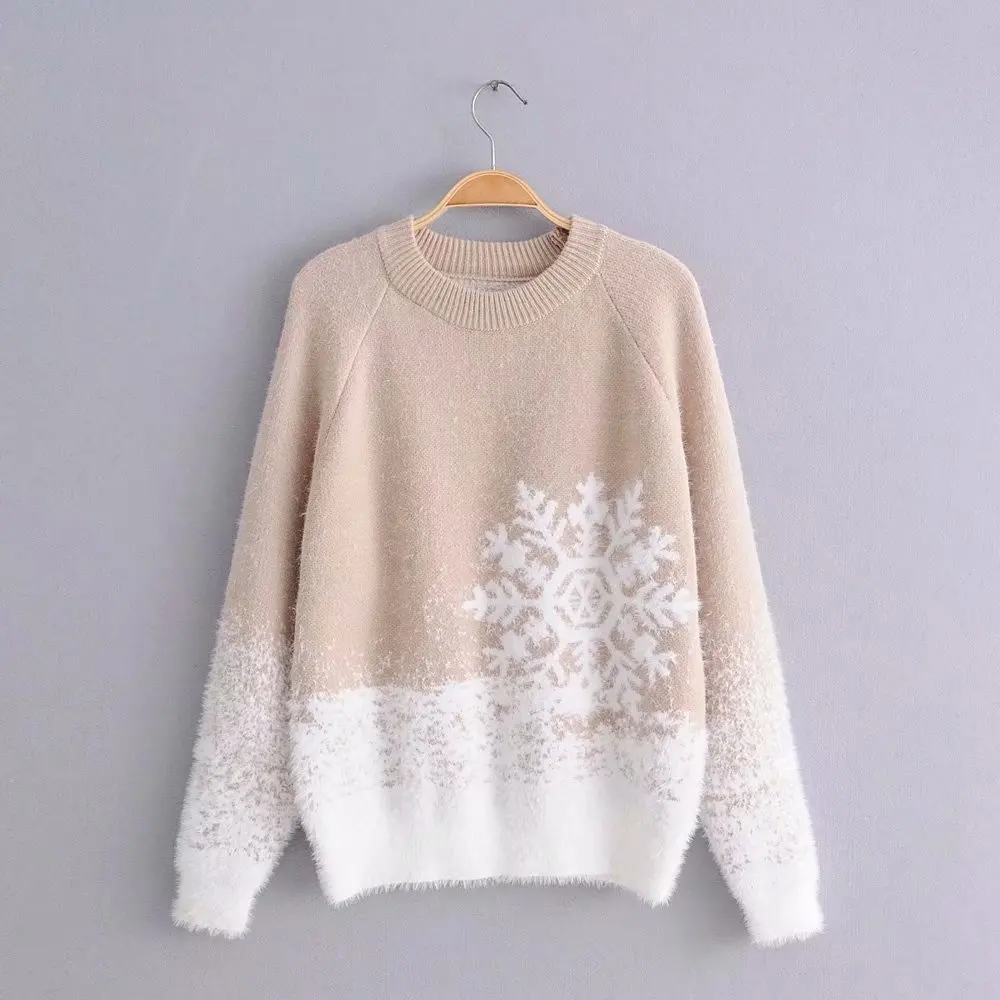 Jiajia 65-9432 European and American fashion snow mink woolen sweater | Женская одежда