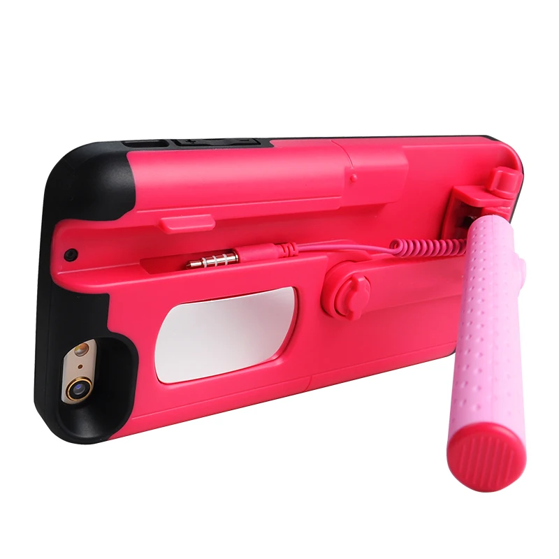 Для iPhone 6 S Selfie Stick портативный Выдвижная Монопод Проводной Придерживайтесь Чехол