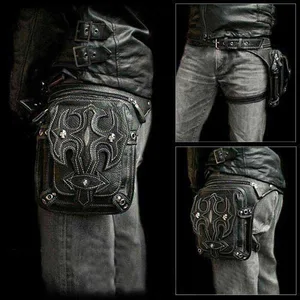 Поясная Сумка Norbinus для мужчин и женщин, мотоциклетная сумка-мессенджер на бедро или Бедро в стиле панк-рок, Сумочка на плечо через плечо, из искусственной кожи