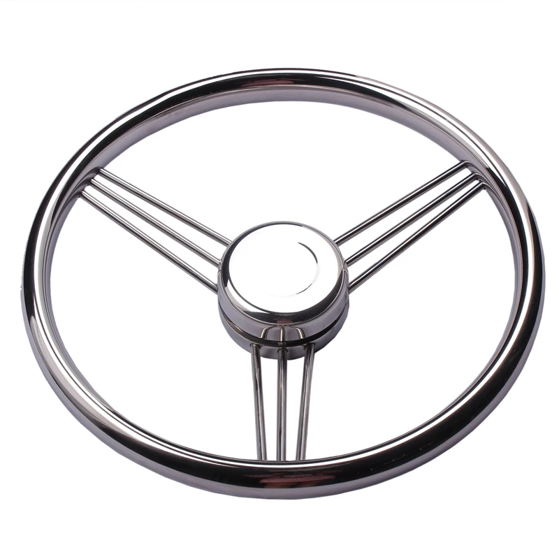 

New arrival Boat accessories Steering Wheel Stainless Steel 9 Spoke Knurling 13-1/2'' For Marine Yacht