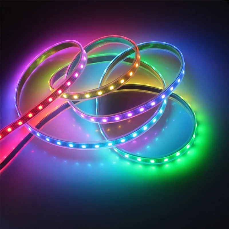 Светодиодная лента WS2812B 5 в постоянного тока RGB 50 см 1 м 2 3 4 30/60/144 светодиодов смарт