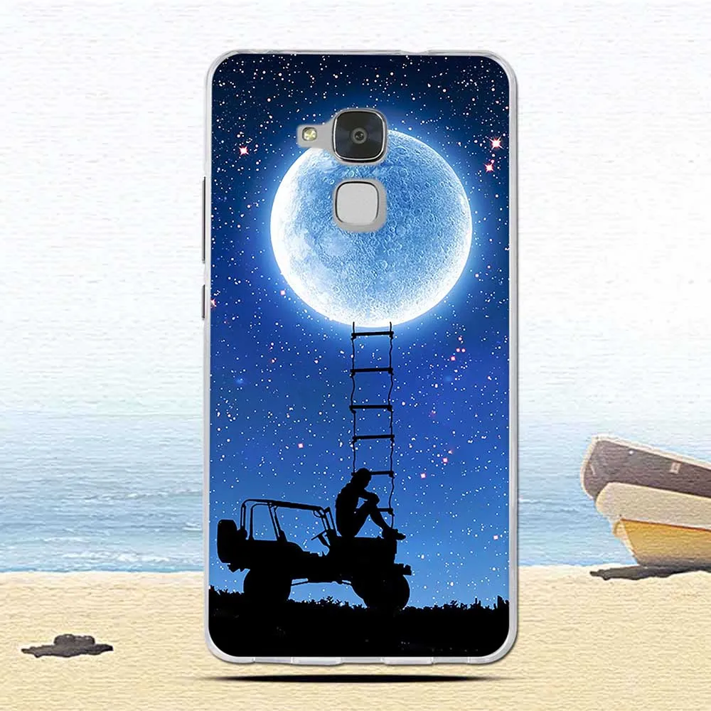 Для Huawei Honor 5C чехол с отпечатком пальца мягкий силикон ТПУ чехлы для задней панели