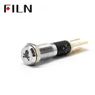 Приборная панель с черепом FILN, светодиодный светильник 8 мм с красным, желтым, белым, синим, зеленым, 12 В