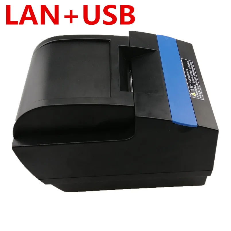 LAN and USB 58 мм термальный маленький билетный чековый принтер автоматический принтер для резки бумаги USB LAN Bluetooth принтер - Цвет: LAN and USB