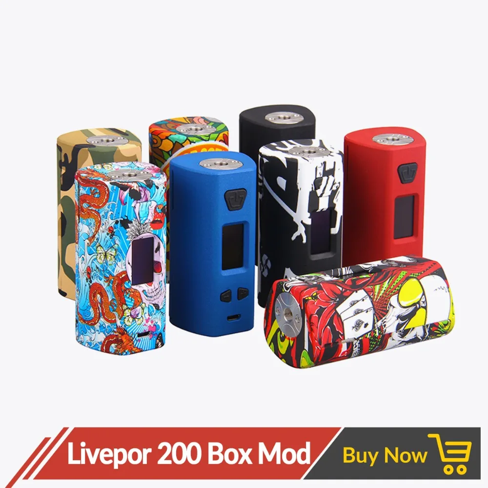 Оригинальный yosta Livepor 200 Вт коробка двойная батарея TC испаритель 0 08 3ohm 6 различных