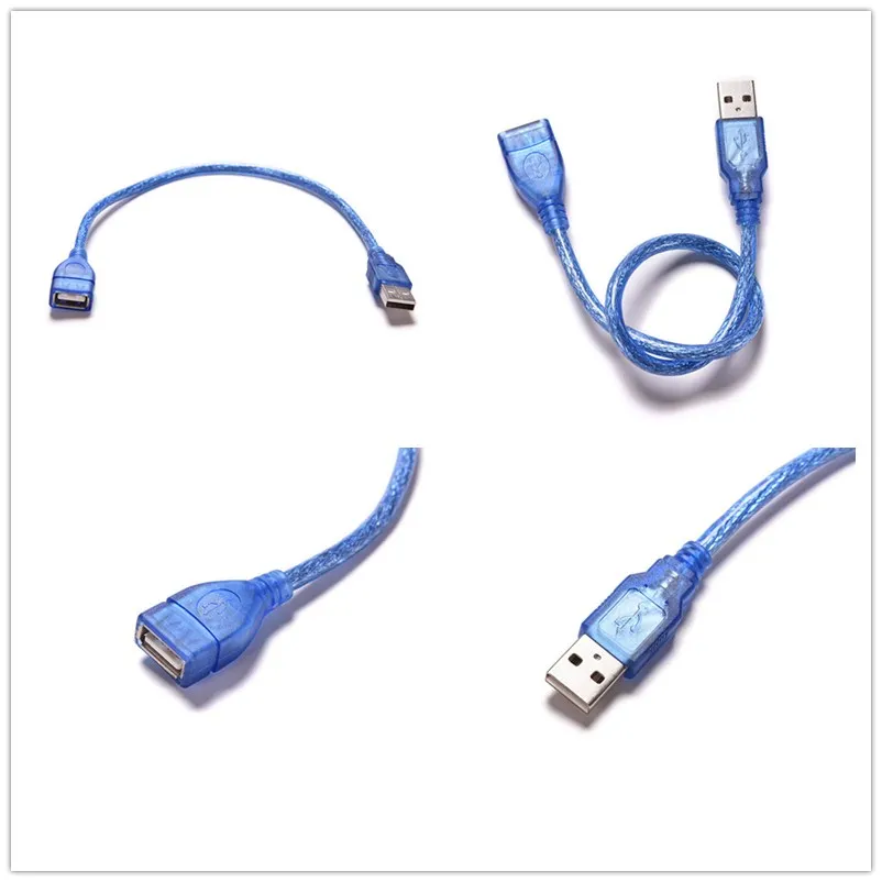 Синий USB A/F 2 0 23 см удлинитель A Male к женскому кабель провод розетка clear | Компьютеры