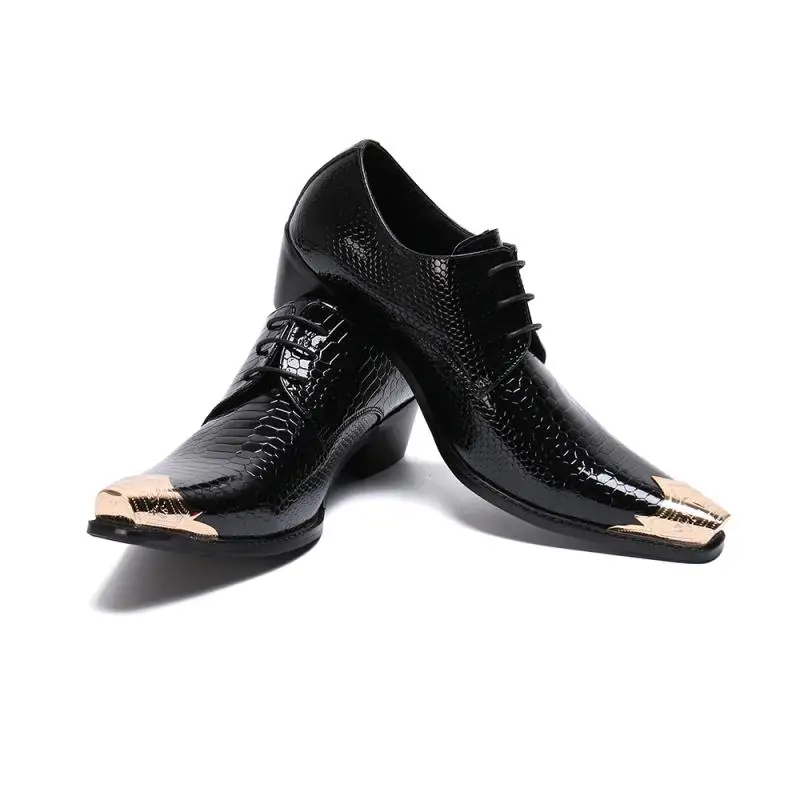 

Classical Black Men Lace Up Business Shoes Height Increasing Men Oxford Shoes Handwork Big Size Men Formal Shoes
