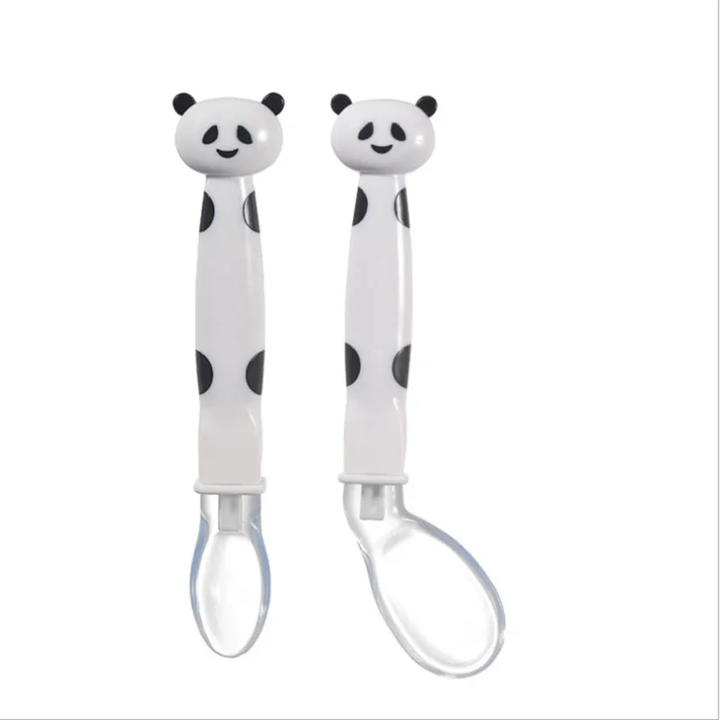 2 шт./компл. детская мультяшная ложка Набор силиконовая мягкая голова для супа