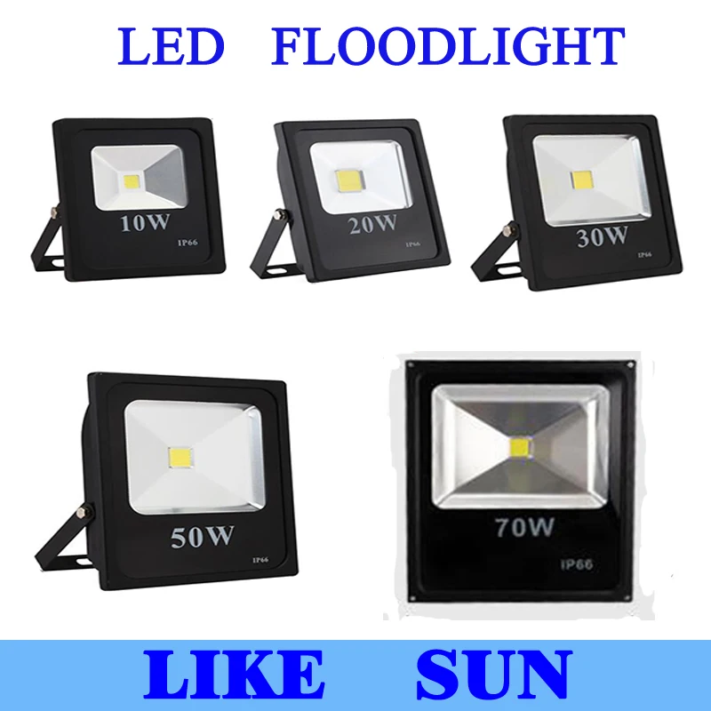 

10 Вт/20 Вт/30 Вт/50 Вт/70 Вт светодиодные прожекторы RGB/теплый свет/крутой свет супер яркий наружный светодиодный прожектор