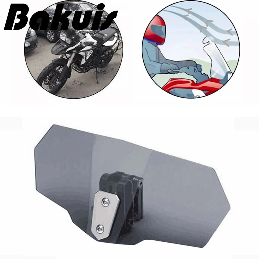 Universal Motorcycle Parts Windshield Windscreen For Honda Yamaha Suzuki Kawasaki BMW R1200gs ADVF700 Ducati Harley Wind Spoiler |