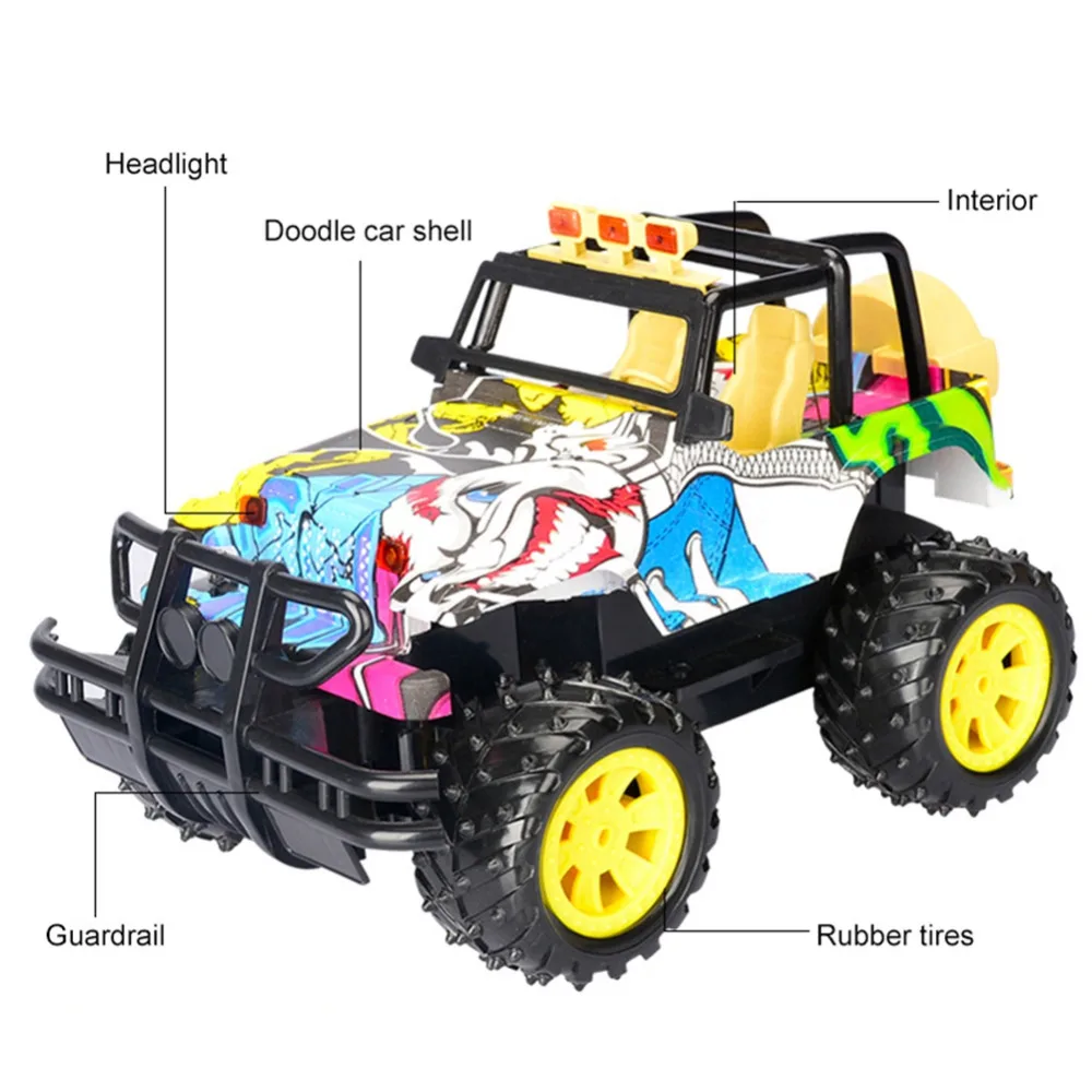 1/14 RC автомобиль пластиковый альпинистский 4x4 привод Бигфут граффити Автомобиль