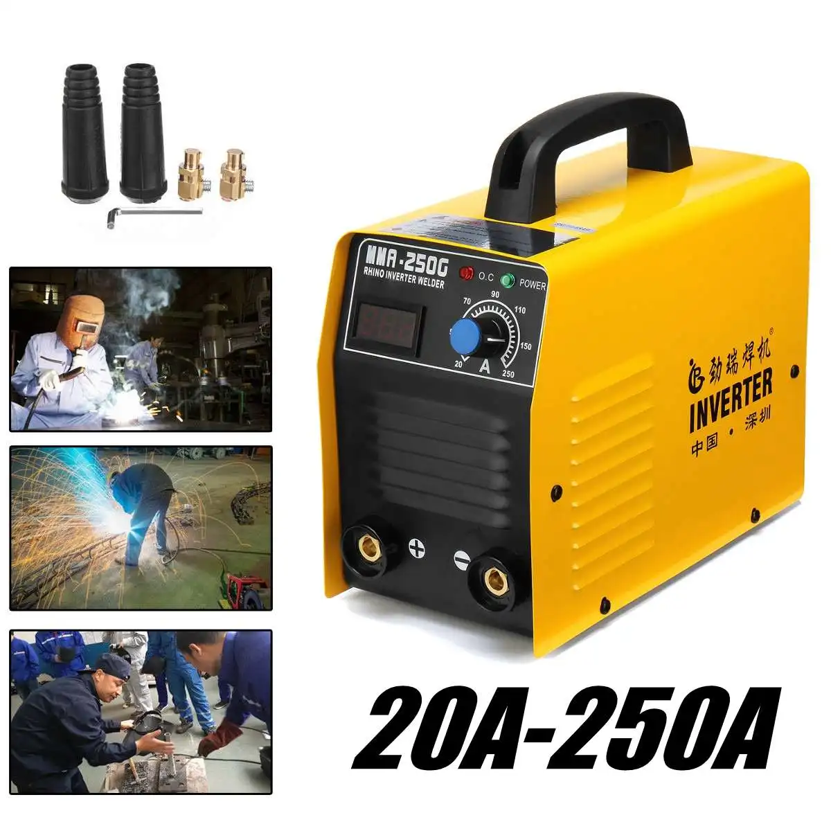20-250A 25KVA IP21 инвертор дуговой Электрический сварочный аппарат IGBT/MMA/Arc/ZX7 сварочный аппарат для сварки Электрический Рабочий цифровой дисплей