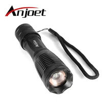 anjoet e6 high quality cree xml t6 5 mode high power led torch zoomable tactical flashlight