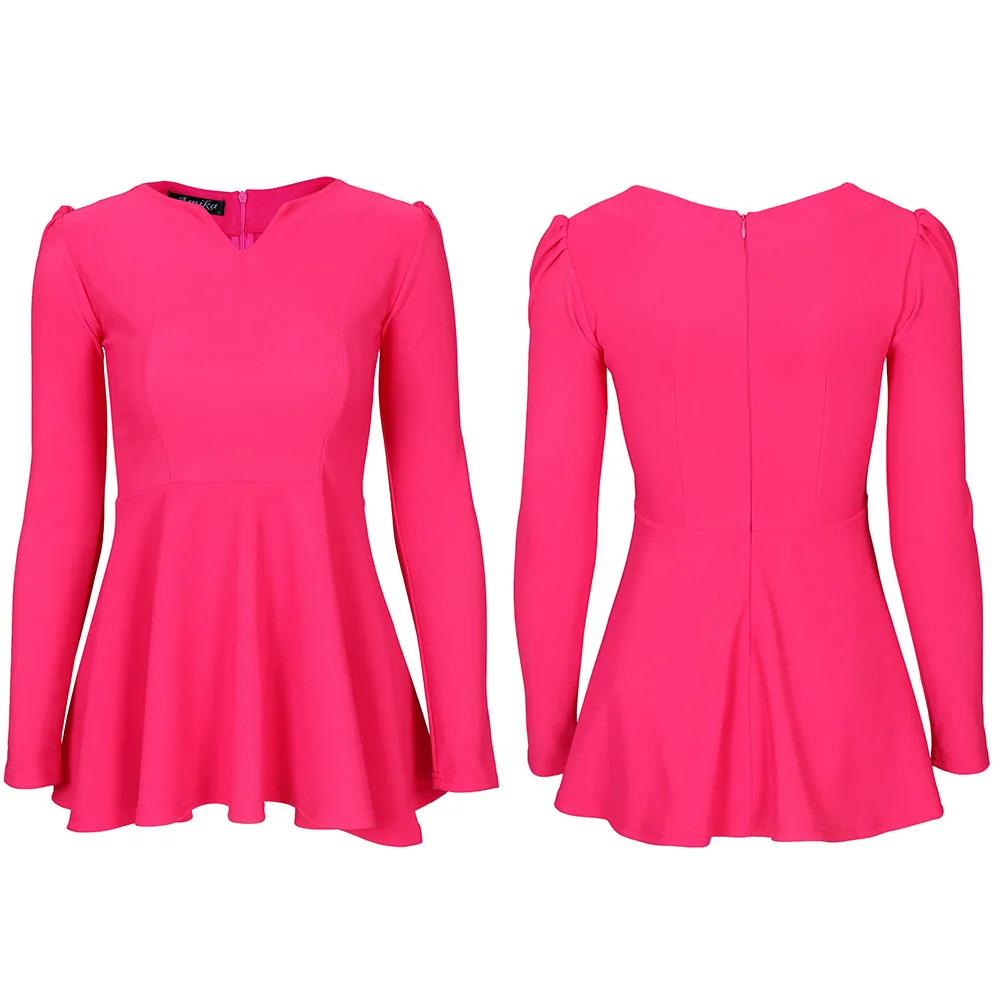 Женская Повседневная Блузка с V образным вырезом и оборками|blouse shirt|long sleeve ruffle
