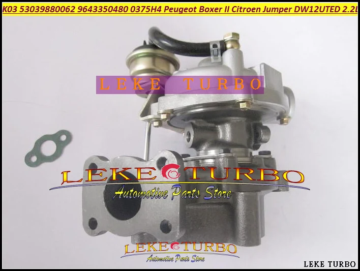 K03 62 53039880062 53039700062 9643350480 Turbo Turbocharger For Peugeot Commercial Boxer 2 Citroen Jumper 2001-10 DW12UTED 2.2L |