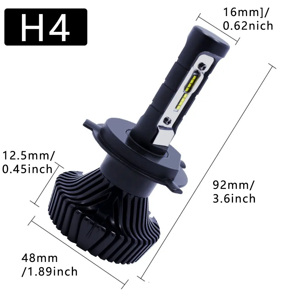 2*160W H4 Hi Lo LED комплект ампулы для автомобиля лампа люминесцентная белая 6000K|hi lo|h4 hi