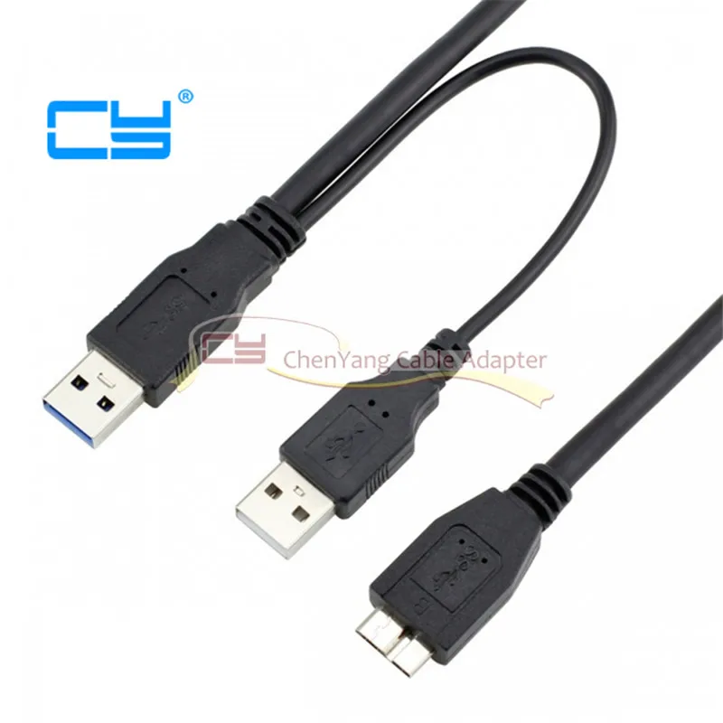 

two USB3.0 A Male to Micro USB 3 Y cable for Mobile HDD