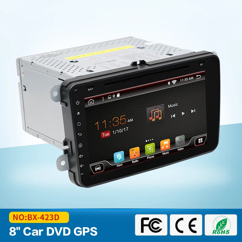 2Din Android 7 1 стерео радио 8 дюймов HD 1024*600 Экран 4 ядра автомобильный DVD gps для VW Passat