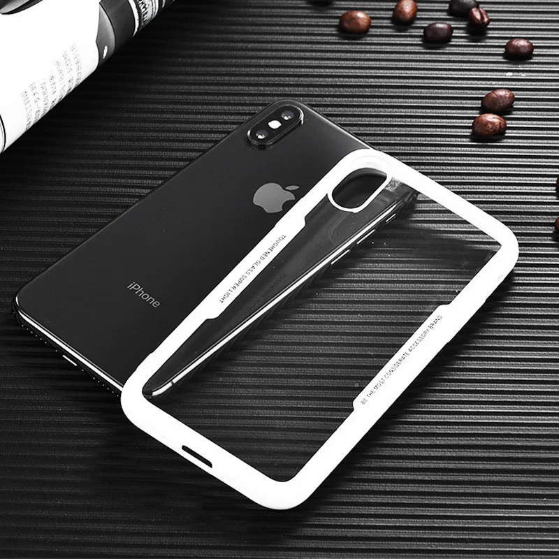 HOMISAYONE Case For iPhone X 6 7 8 Plus Phone Clear Soft Transparent Thinker Edge Pattern Cover Shell Cases |