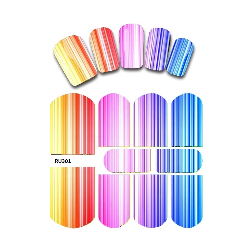 

UPRETTEGO NAIL ART BEAUTY WATER DECAL SLIDER NAIL STICKER NEON RAINBOW COLORFUL BUBBLE WATER DROP RU301-306