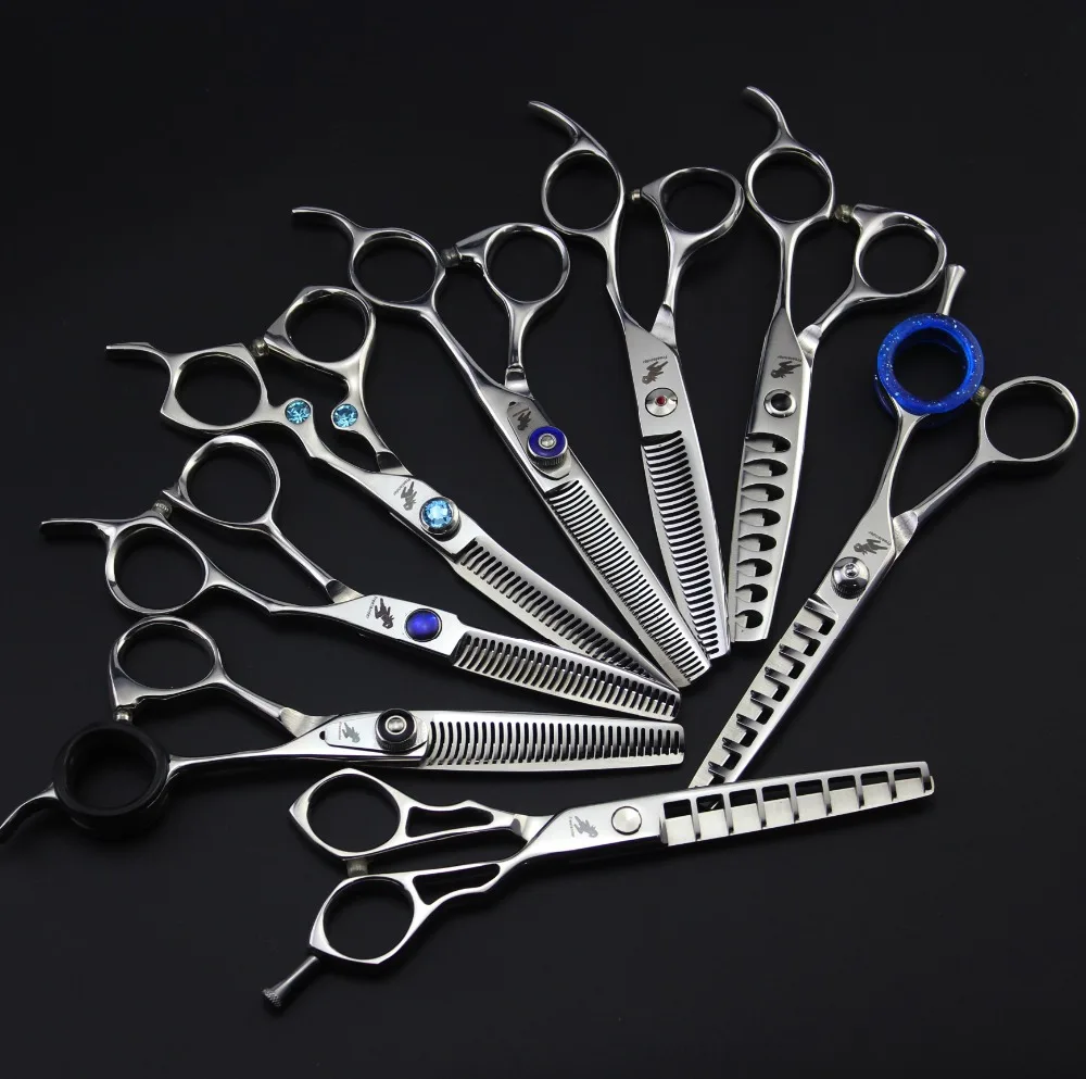 

5.5~6.0in. Freelander Retro Style Profissional Hairdressing Scissors Hair thinning Scissors Set Barber Shears High Quality Salon
