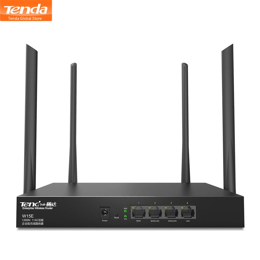 Tenda W15E беспроводной WiFi маршрутизатор 2,4G/5 GHz Wi-Fi ретранслятор Qualcomm высокий чипсет для офиса/кафе/большого дома/отеля