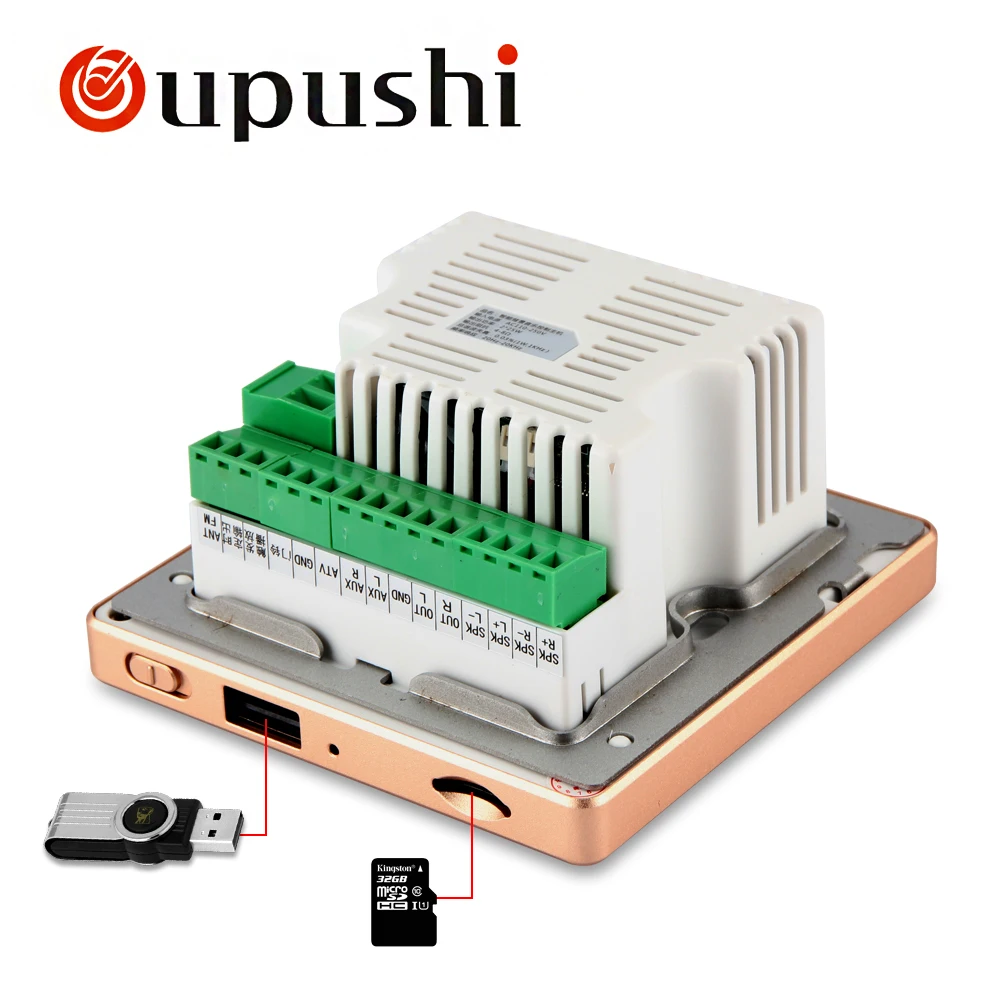 Настенный мини-усилитель для домашнего кинотеатра OUPUSHI A3 с Bluetooth USB-разъемом SD |