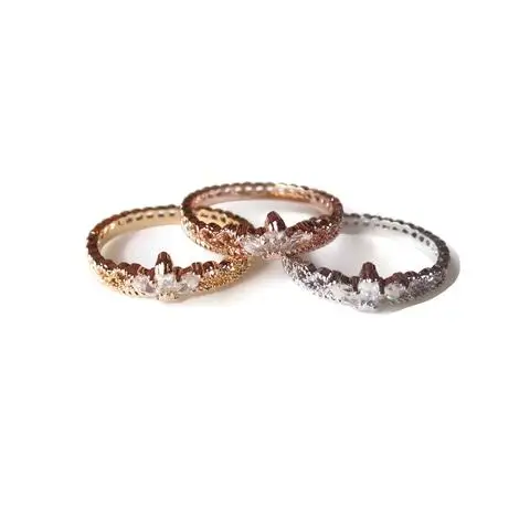 MANGOSKY Rose Gold CZ Dainty Crown Ring free shipping | Украшения и аксессуары