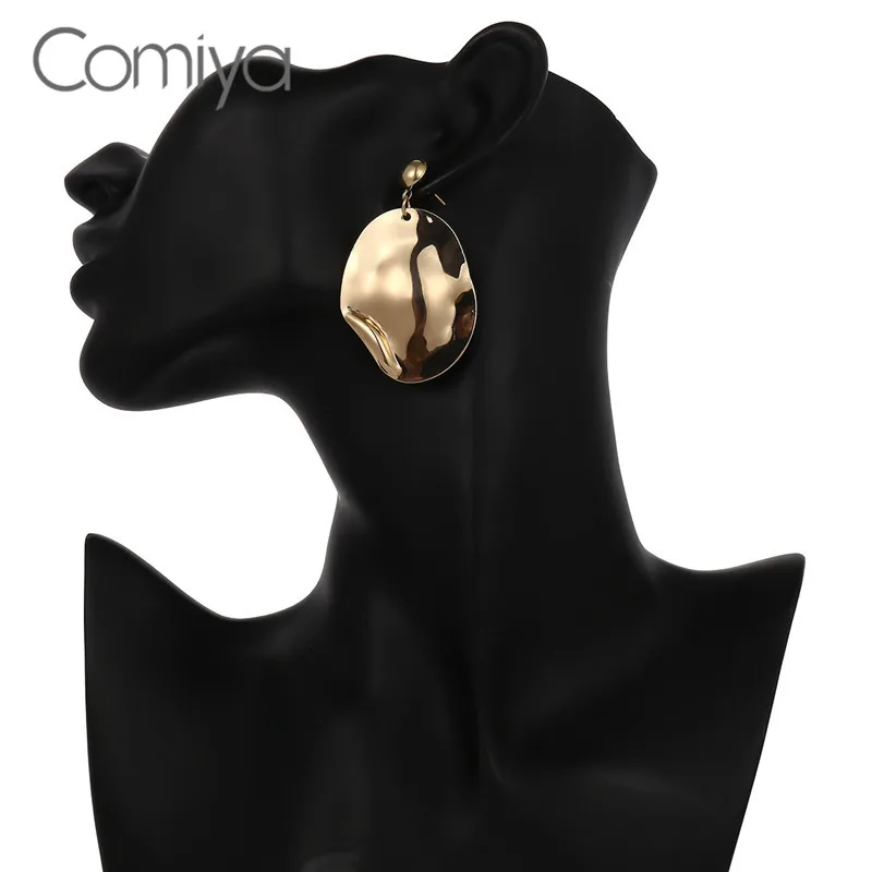 Comiya серьги Aliexpress для женщин Boho Золотой цветной цинк сплав вечерние ювелирные изделия Уникальные Большие висячие серьги Pendientes