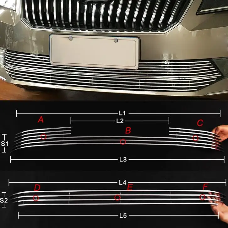 Высокое качество,, Автогонки из нержавеющей стали, грили для Skoda Superb 2013-, Передняя решетка решетки, накладка